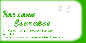 mariann cserepes business card